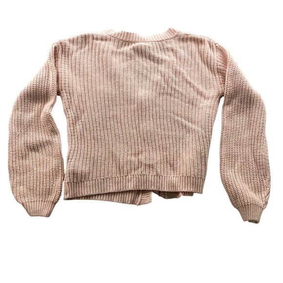 Cat & Jack Girls Cardigan Sweater Large V-Neck Pink Button-Up Cozy Knit Casual - Picture 2 of 9